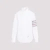 THOM BROWNE WHITE COTTON EASY FIT POINT COLLAR SHIRT