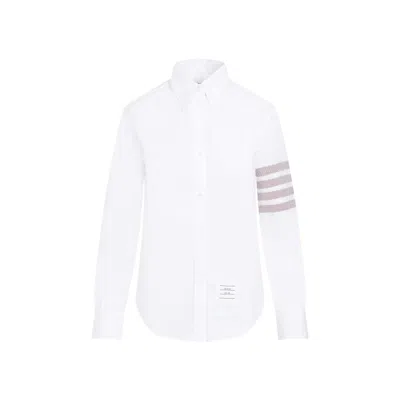 Thom Browne White Cotton Easy Fit Point Collar Shirt