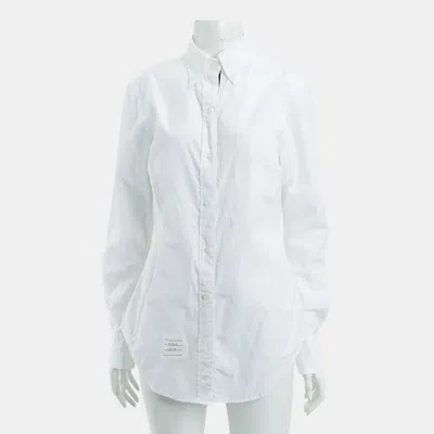 Pre-owned Thom Browne White Cotton Long Sleeved Shirt Size M