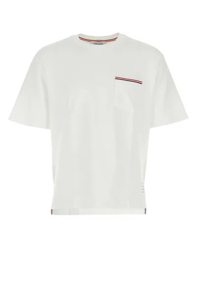 Thom Browne White Cotton Oversize T-shirt In 100
