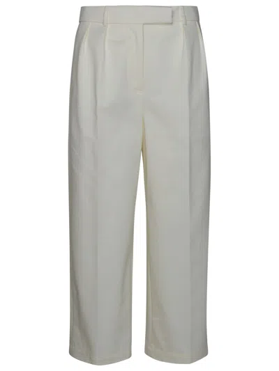 THOM BROWNE WHITE COTTON PANTS