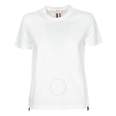 Thom Browne White Cotton Pique Classic Stripe T-shirt