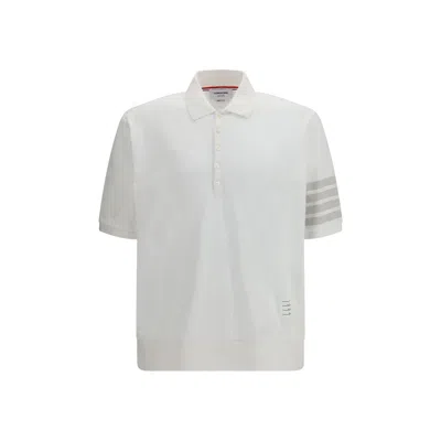 Thom Browne Cotton Polo Shirt In White