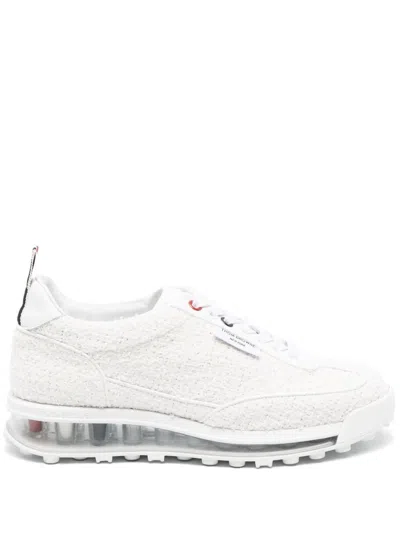 Thom Browne Tech Runner Tweed Sneakers In White