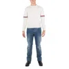 Thom Browne Milano Stitch Crewneck Cotton Sweater In White