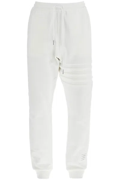 Thom Browne Women's Cotton Sweatpants With 4 Stripes In White
