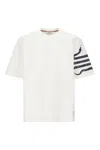 Thom Browne Snake Embroidery Crew Neck T-shirt In White