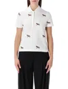 Thom Browne Thom Browne Cotton Polo Shirt With Embroidered Horses In White