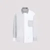 Thom Browne White Cotton Funmix Oversized Long Sleeve Shirt In White