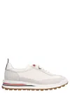 Thom Browne Mesh Low-top Sneakers With Red And Blue In White