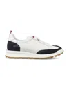 Thom Browne Tech Runner In Fine Kid Suede In White
