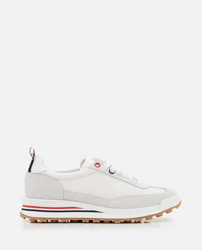 THOM BROWNE WHITE LACE UP SNEAKERS