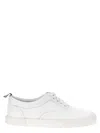 Thom Browne White Cotton Canvas Heritage Sneakers In White
