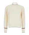 Thom Browne Pointelle Fair Isle Crew Neck Pullover In Neutral