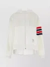 Thom Browne White Nylon Swing Windbreaker In White
