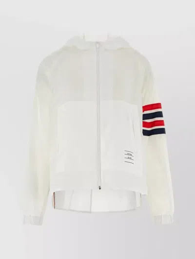 Thom Browne White Nylon Swing Windbreaker
