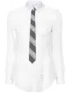 Thom Browne Organza Silk Shirt In White