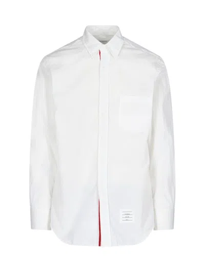 THOM BROWNE WHITE OXFORD SHIRT - WHITE