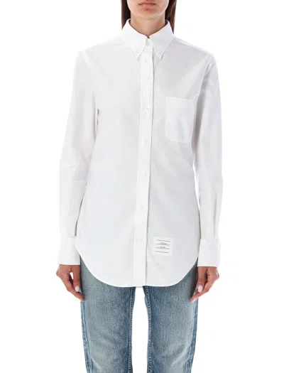 Thom Browne White Oxford Shirt With Tricolor Details By A Nyc Designer