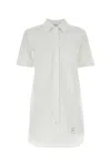 Thom Browne Sequin Embellished Mini Shirt Dress In White