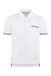 Thom Browne White Piquet Polo Shirt In White