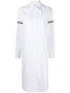 Thom Browne Rwb-stripe Cotton Shirt Dress - Women's - Cotton In White