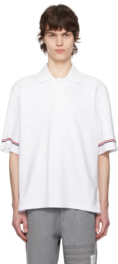Thom Browne White Rugby Polo In 100 White