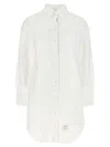 Thom Browne Short Button-down Blouse In White