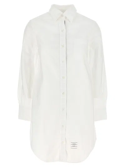 THOM BROWNE WHITE RWB CHEMISE DRESS
