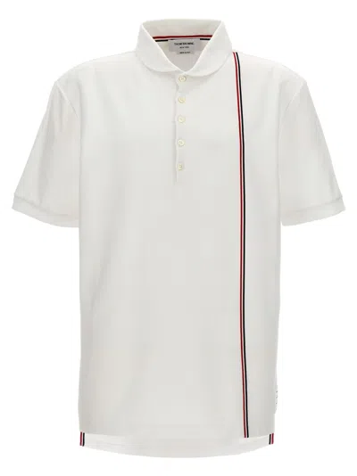 THOM BROWNE WHITE RWB DETAIL POLO