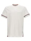 Thom Browne T-shirt With Iconic Bands In White