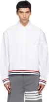 Thom Browne Buttoned-cuffs Shirt In White