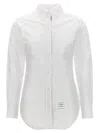 Thom Browne Oxford Cotton Shirt With Curved Hem In White