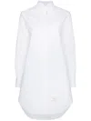 Thom Browne Oxford Cotton Mini Shirt Dress In White