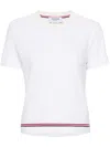 Thom Browne Cropped T-shirt In Cotton