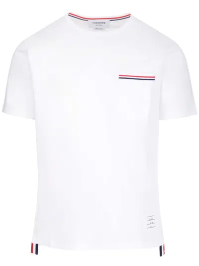 Thom Browne White Rwb Stripe T-shirt