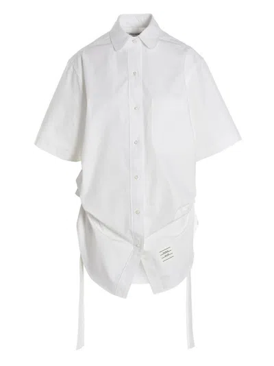 THOM BROWNE WHITE SHIRT DRESS