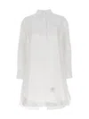 Thom Browne Open Back Twisted Shirt In White