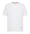 Thom Browne White Solid Crew Neck T-shirt In White