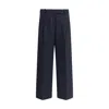 Thom Browne White Stitching Wool Pants In White