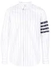 Thom Browne Signature 4-bar Stripe Shirt In White