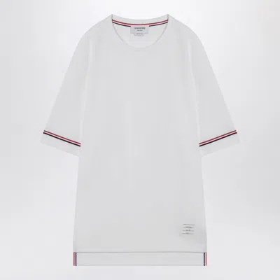 Thom Browne White T-shirt With Tricolour Detail Men