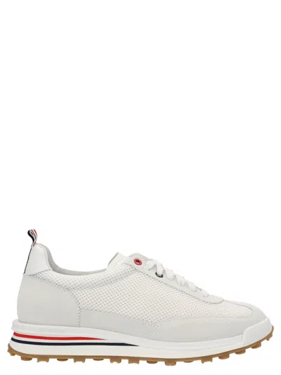 THOM BROWNE WHITE LACE UP SNEAKERS