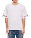 Thom Browne Wide Cotton Crew-neck T-shirt With Contrasting Stripes