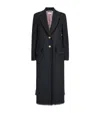 Thom Browne Wide-lapel Overcoat In Navy