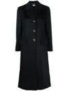 Thom Browne Wide-lapel Single-breasted Overcoat In Blue