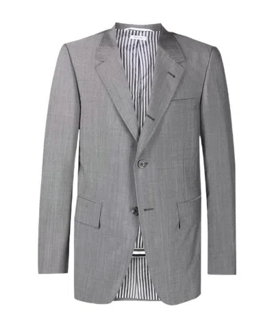 Thom Browne Wide Lapel Sport Coat In Gray