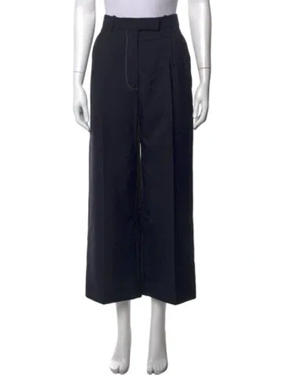 Pre-owned Thom Browne Wide Leg Pants In Black