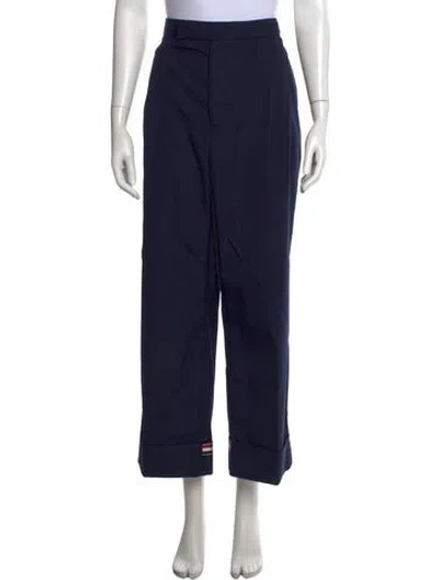 Pre-owned Thom Browne Wide Leg Pants In Blue
