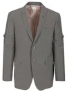 Thom Browne Single-breasted Suit Jacket In Gray